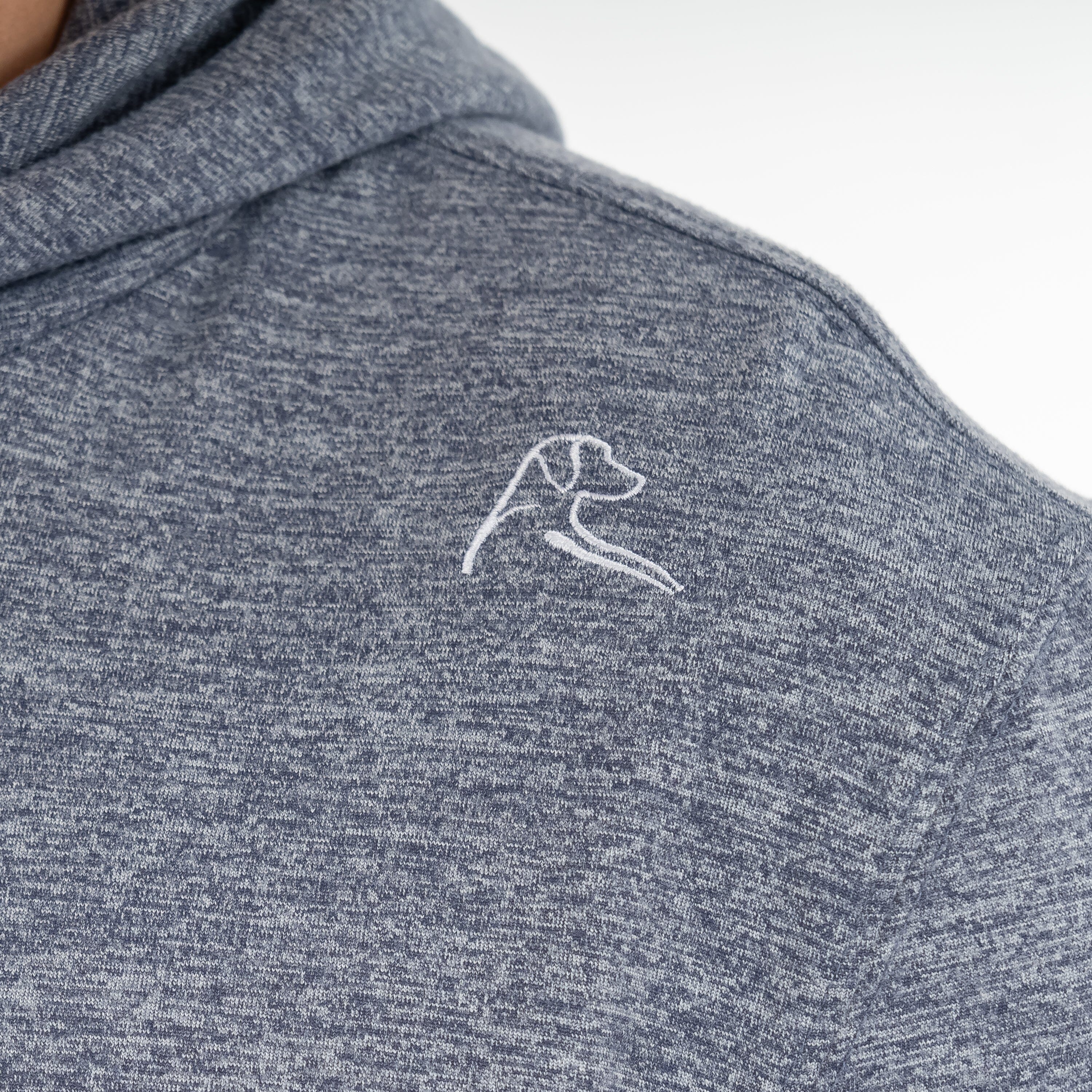 Rhoback Hoodie - Hesi Performance Hoodie | Heather - Steel Grey/White