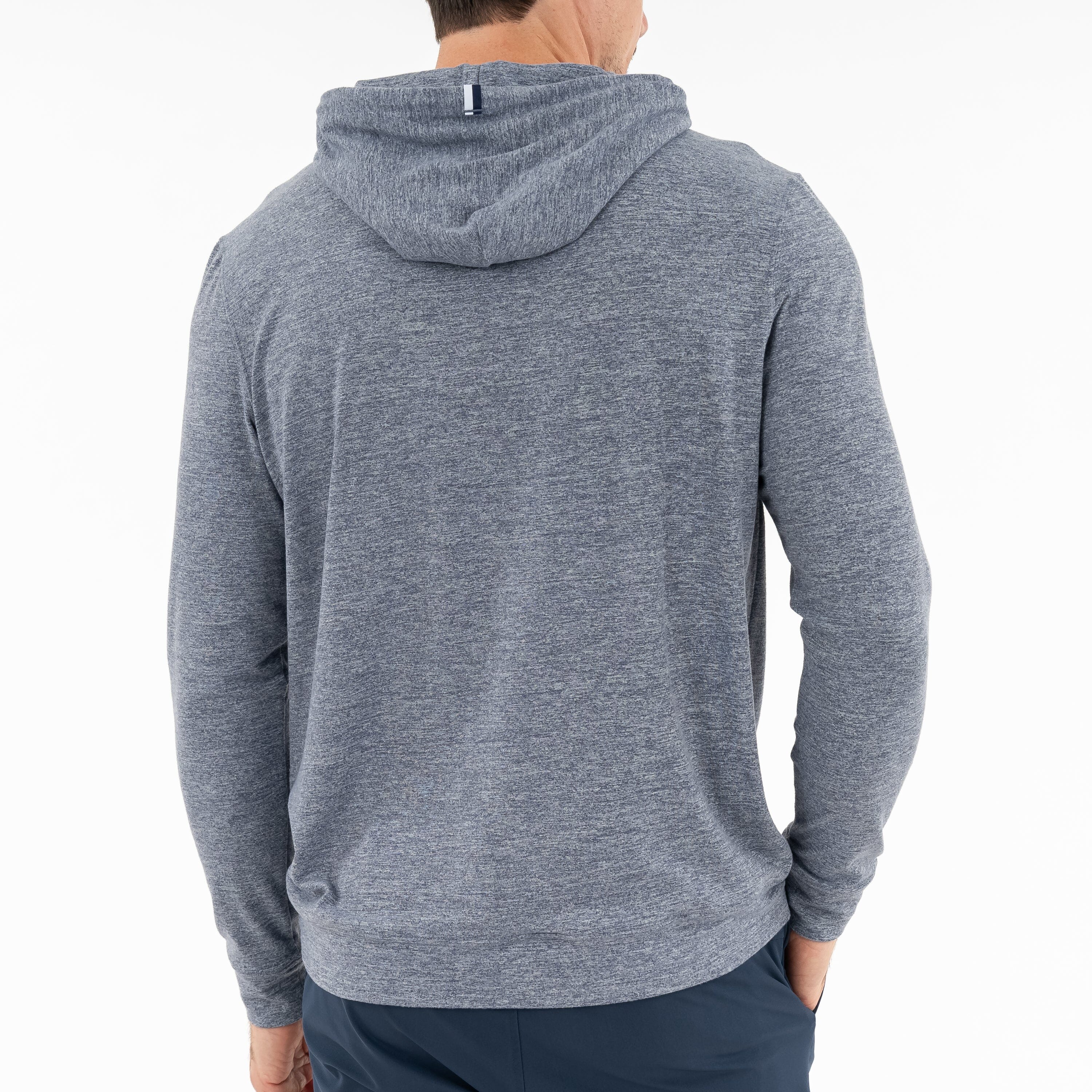 Rhoback Hoodie - Hesi Performance Hoodie | Heather - Steel Grey/White