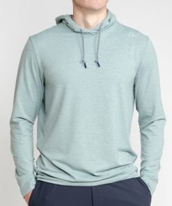 Rhoback Hoodie - Hesi Performance Hoodie | Heather - Surfcaster Green/Bullfrog Green 