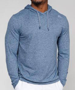 Rhoback Hoodie - Hesi Performance Hoodie | Heather - Zone Blue/Fleet Navy 