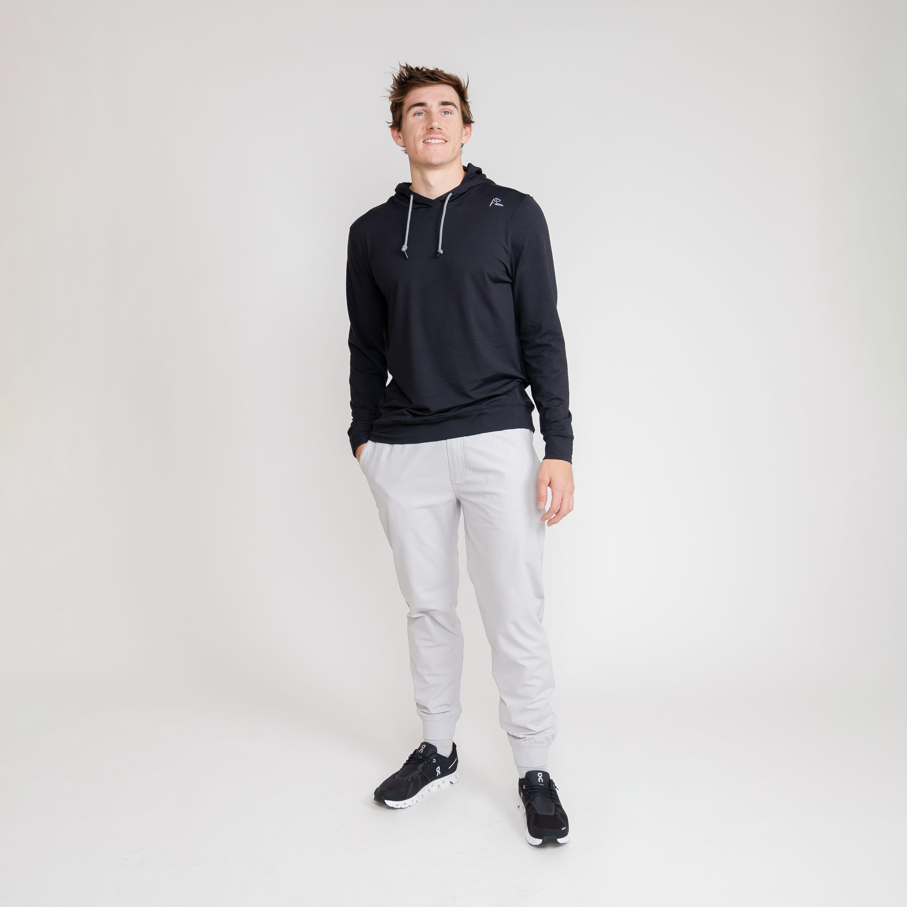 Rhoback Hoodie - Hesi Performance Hoodie | Solid - Midnight Black