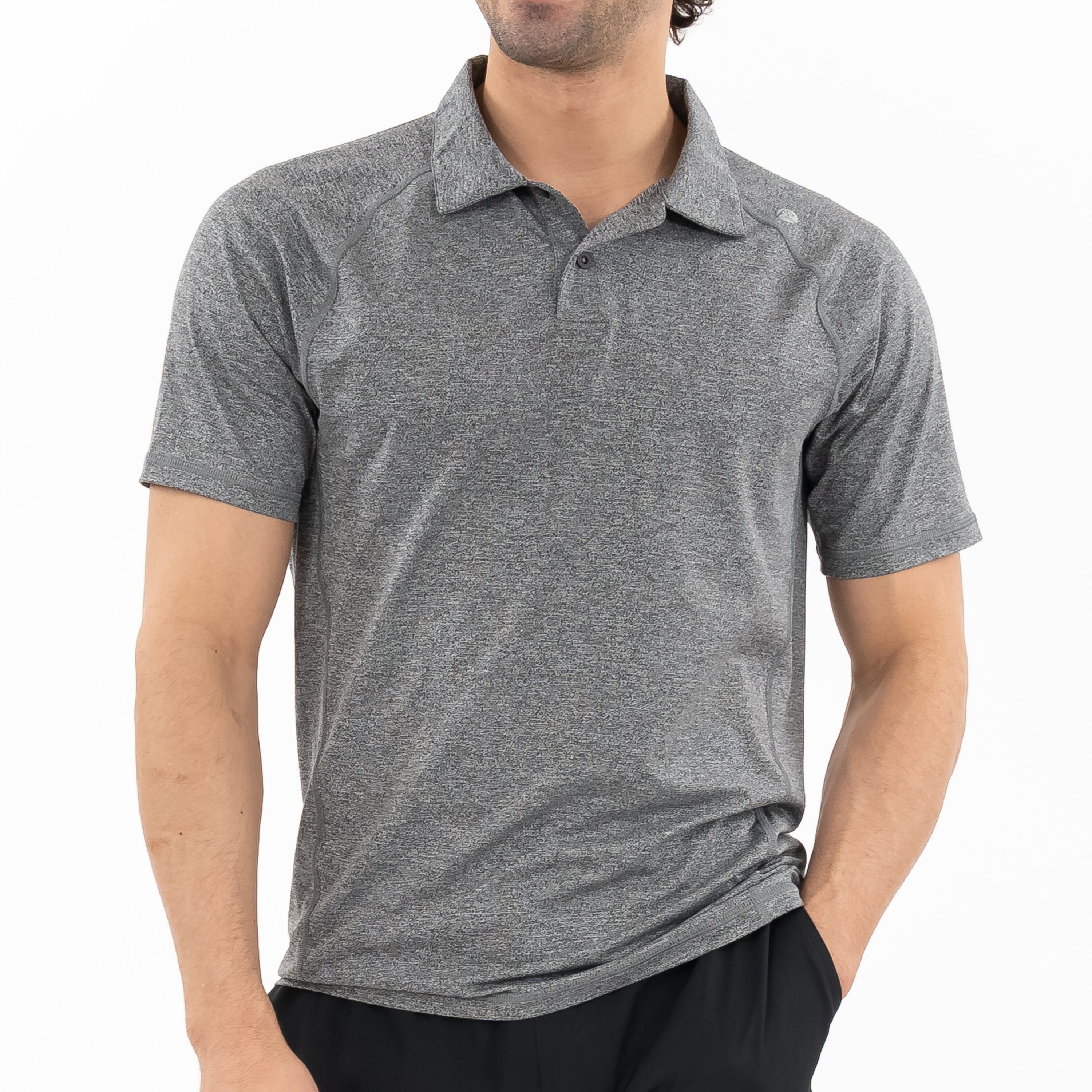 Rhoback Polo - Blitz Tech Polo | Heather - Middie Grey/White 