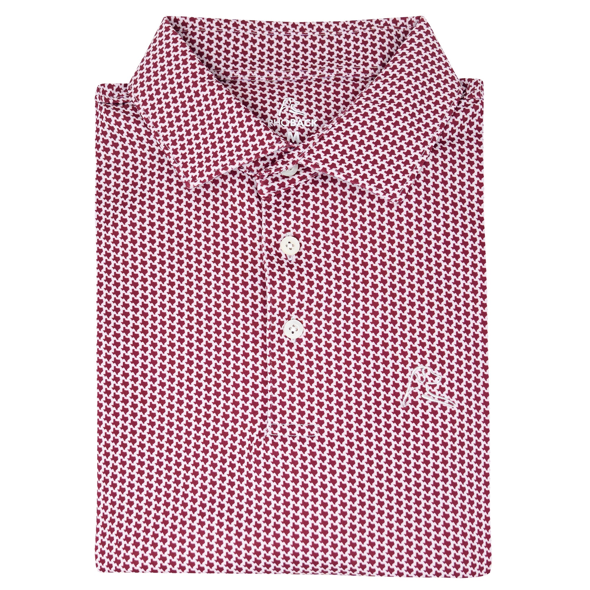 Rhoback Polo - The Don't Mess | Performance Polo | The Don't Mess - Maroon/White 