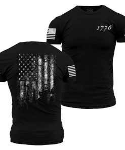 Grunt Style Tshirt - 1776 Flag T-Shirt - Black 