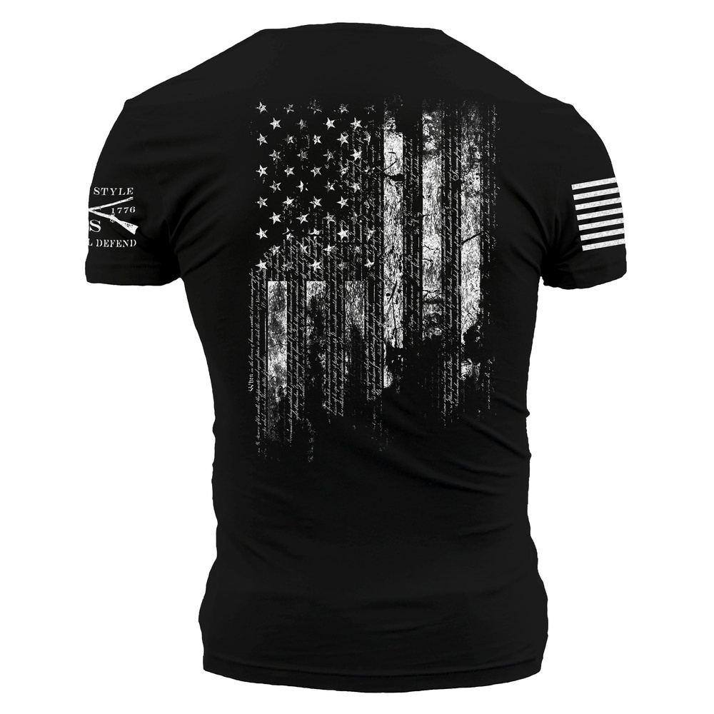Grunt Style Tshirt - 1776 Flag T-Shirt - Black