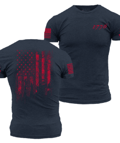 Grunt Style Tshirt - 1776 Flag T-Shirt - Midnight Navy 