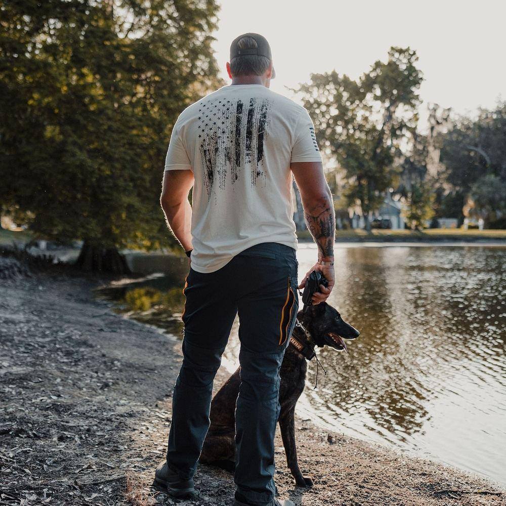 Grunt Style Tshirt - 1776 Flag T-Shirt - White