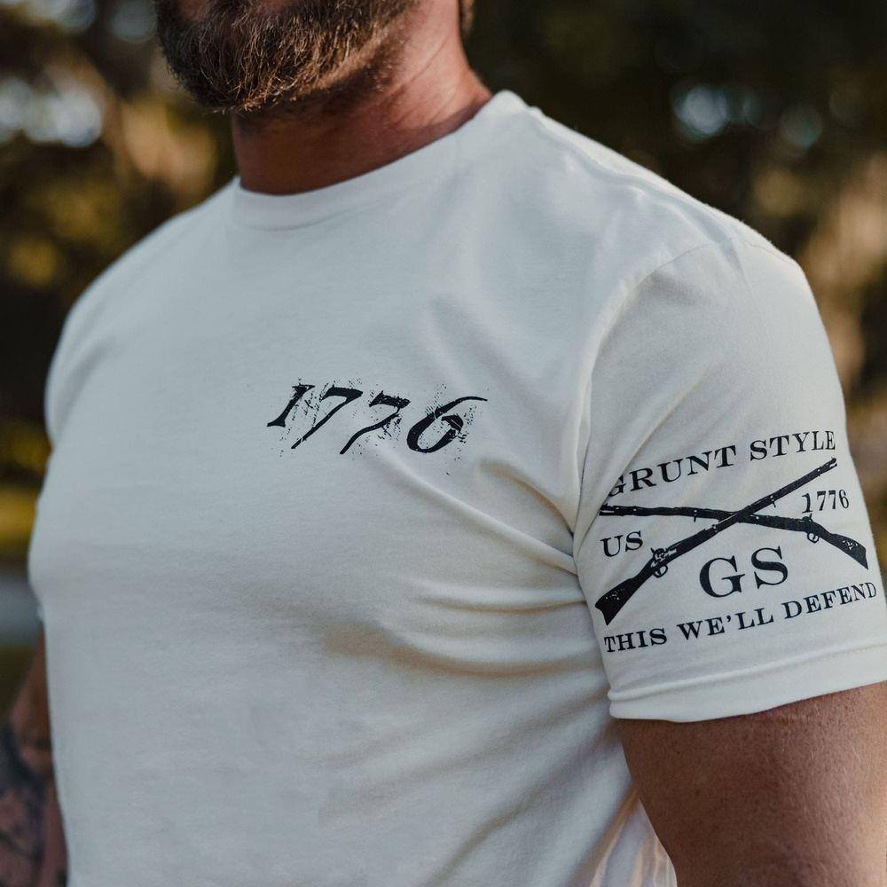 Grunt Style Tshirt - 1776 Flag T-Shirt - White