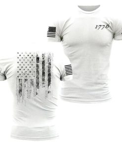Grunt Style Tshirt - 1776 Flag T-Shirt - White 
