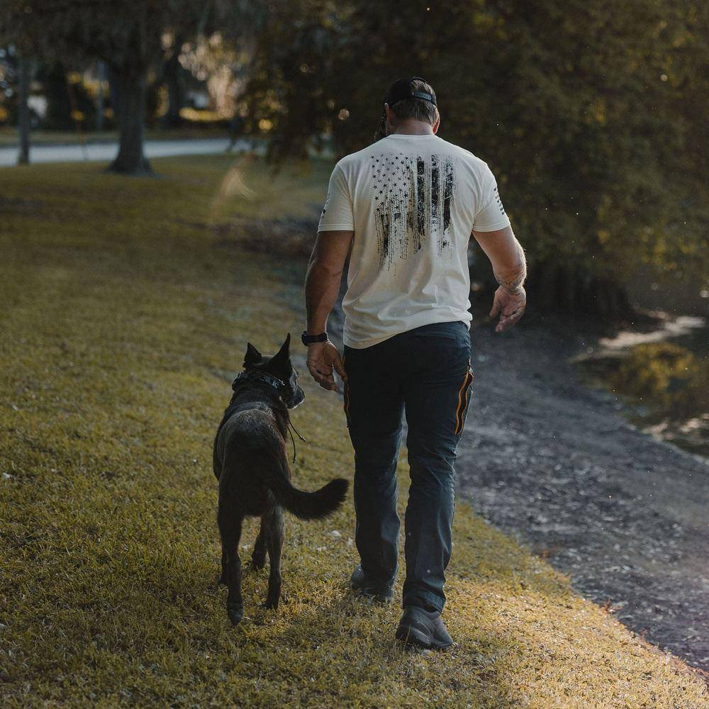 Grunt Style Tshirt - 1776 Flag T-Shirt - White