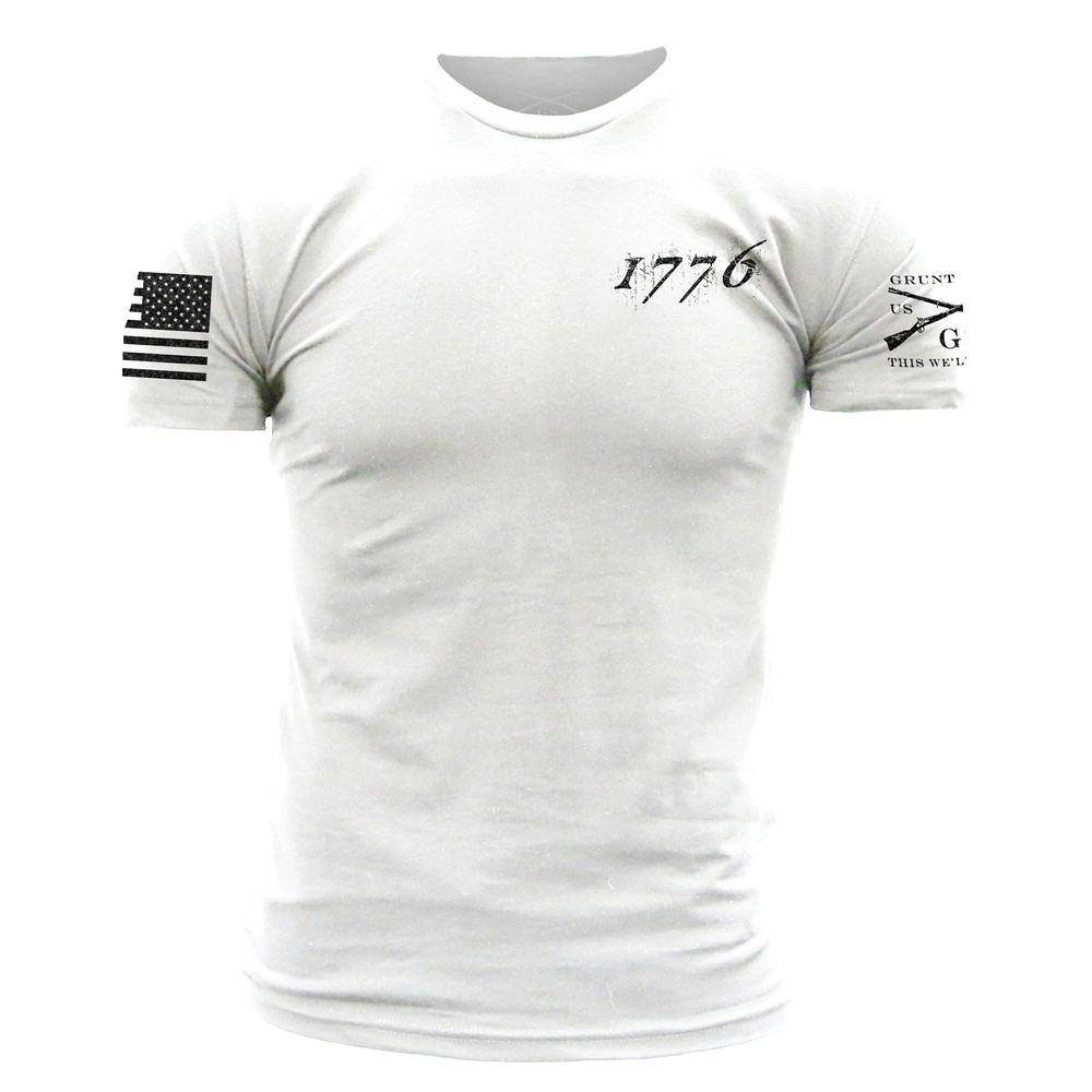 Grunt Style Tshirt - 1776 Flag T-Shirt - White
