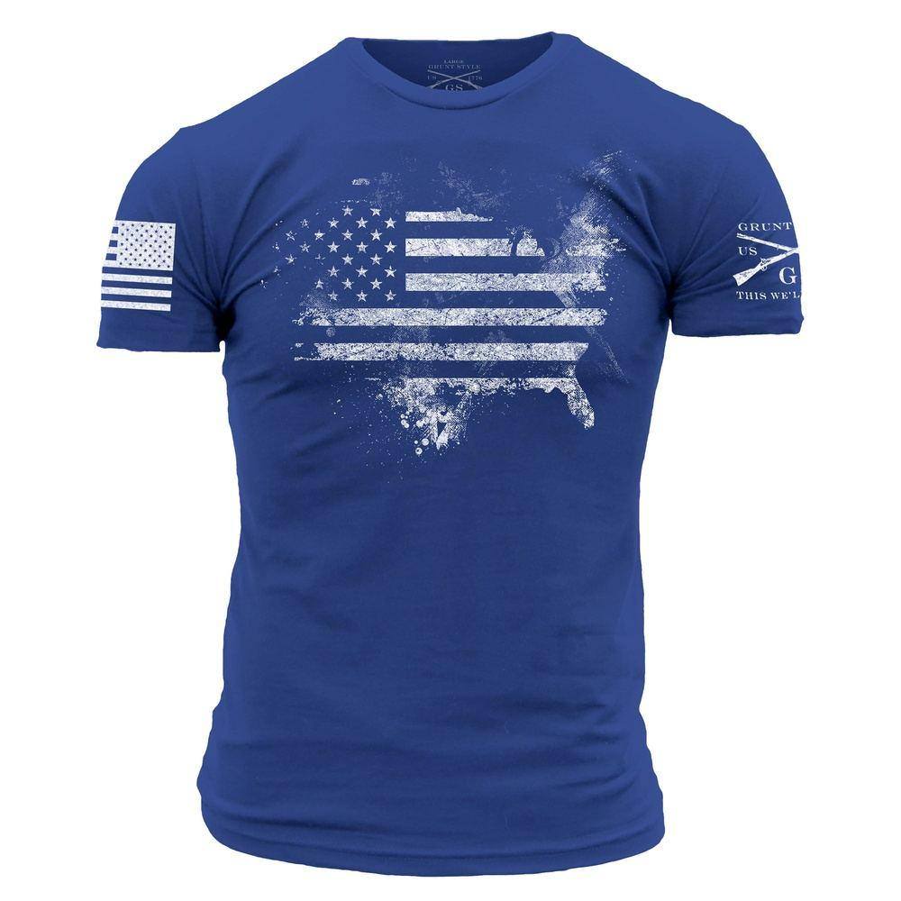 Grunt Style Tshirt - American Acid T-Shirt - Royal Blue