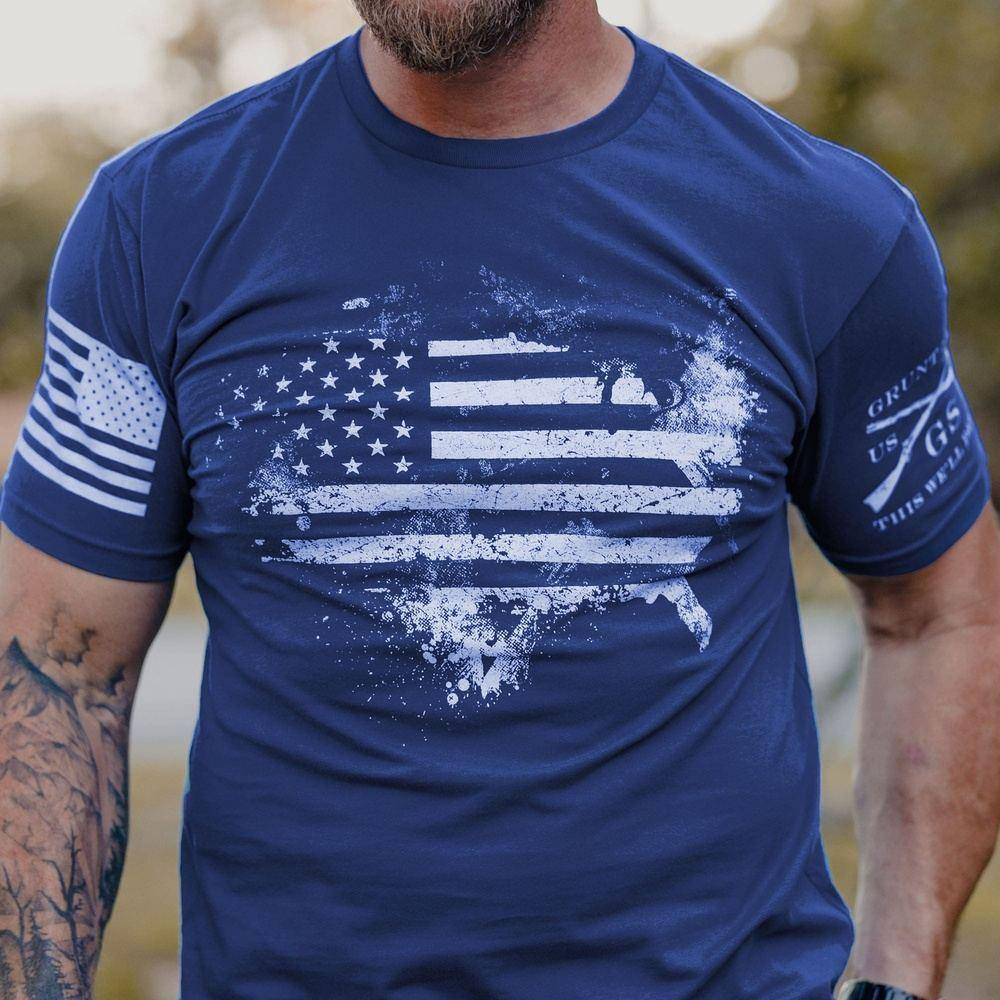 Grunt Style Tshirt - American Acid T-Shirt - Royal Blue
