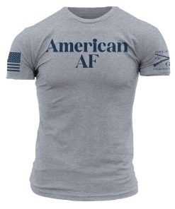 Grunt Style Tshirt - American AF T-Shirt - Dark Heather Gray 