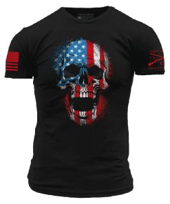 Grunt Style Tshirt - American Reaper Skull T-Shirt - Black 