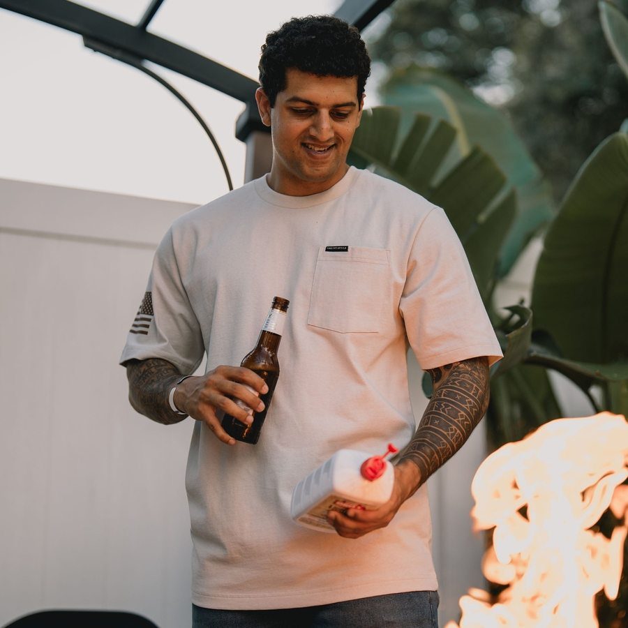 Grunt Style Tshirt - Basic Heavyweight Pocket T-Shirt - Sand 