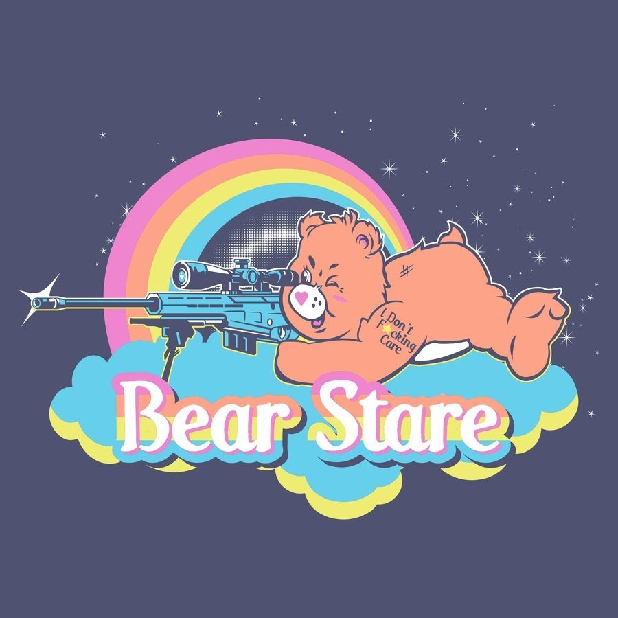 Grunt Style Tshirt - Bear Stare T-Shirt - Future Dusk