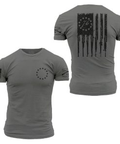 Grunt Style Tshirt - Betsy Rifle Flag T-Shirt - Heavy Metal 