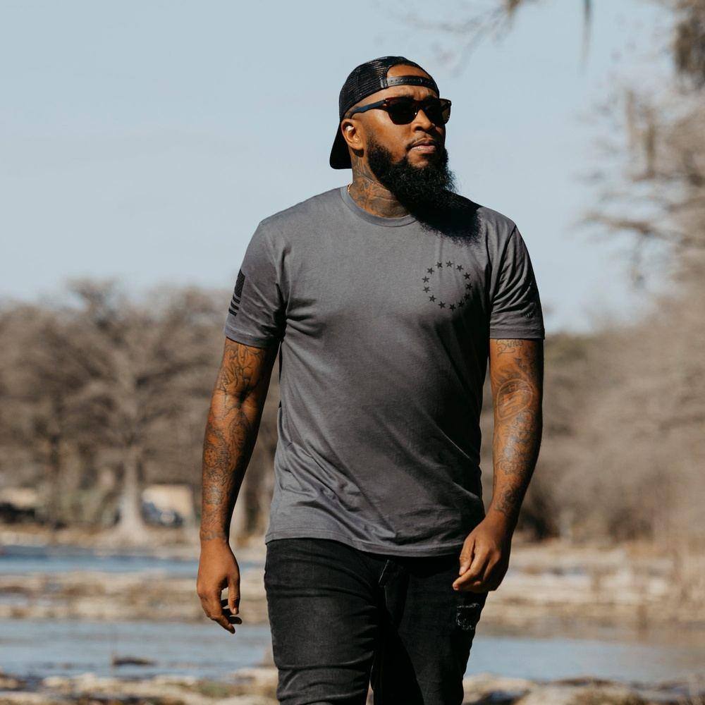 Grunt Style Tshirt - Betsy Rifle Flag T-Shirt - Heavy Metal