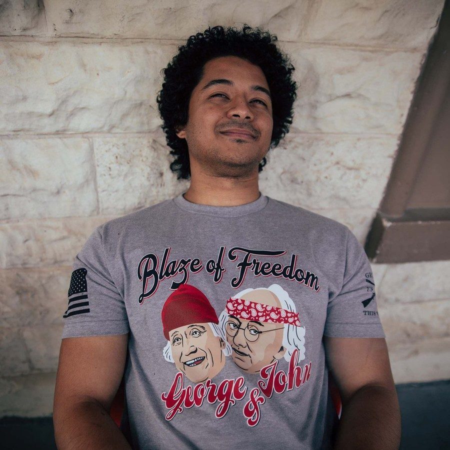 Grunt Style Tshirt - Blaze of Freedom T-Shirt - Dark Heather Gray