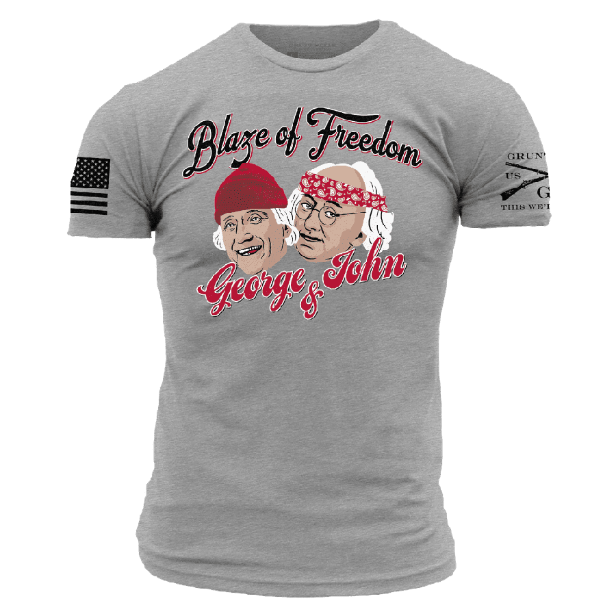 Grunt Style Tshirt - Blaze of Freedom T-Shirt - Dark Heather Gray