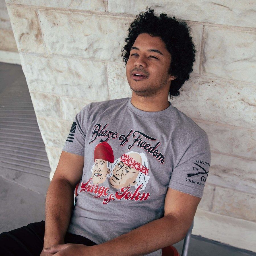 Grunt Style Tshirt - Blaze of Freedom T-Shirt - Dark Heather Gray