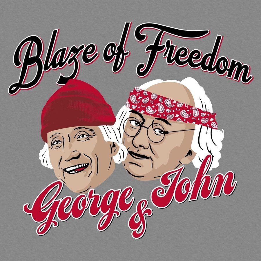 Grunt Style Tshirt - Blaze of Freedom T-Shirt - Dark Heather Gray