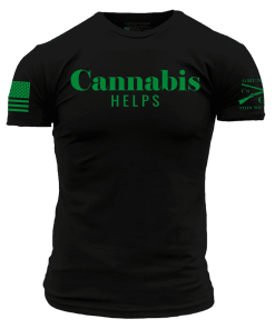 Grunt Style Tshirt - Cannabis Helps T-Shirt - Black 