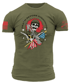 Grunt Style Tshirt - Death Before Dishonor T-Shirt - Military Green 
