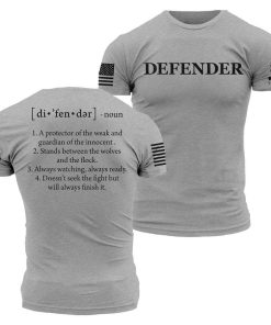 Grunt Style Tshirt - Defender Defined T-Shirt - Dark Heather Gray 