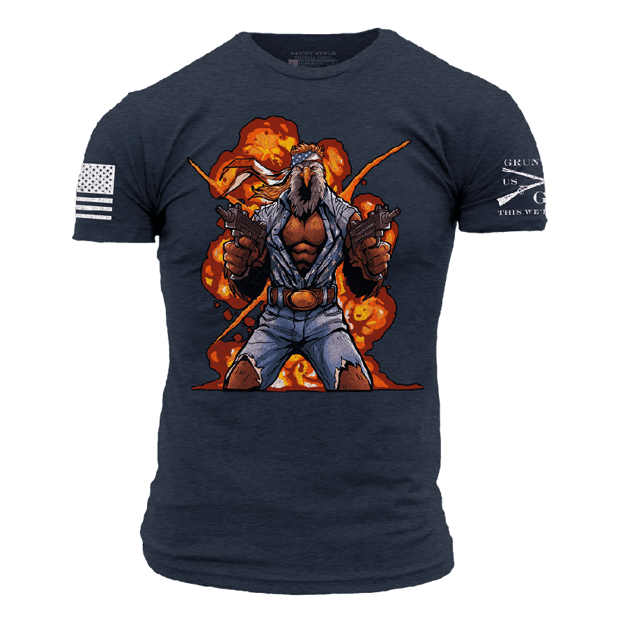 Grunt Style Tshirt - Eagle Fury T-Shirt - Midnight Navy 