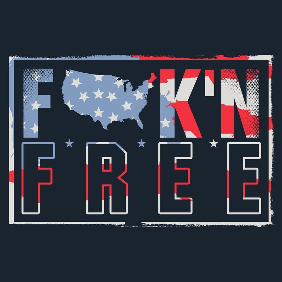 Grunt Style Tshirt - F*ck'n Free T-Shirt - Midnight Navy