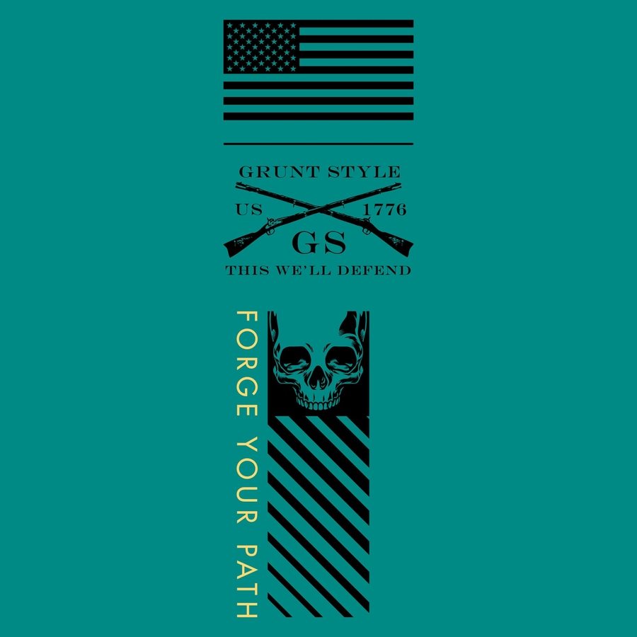 Grunt Style Tshirt - Find A Way Or Make One T-Shirt - Heather Aqua