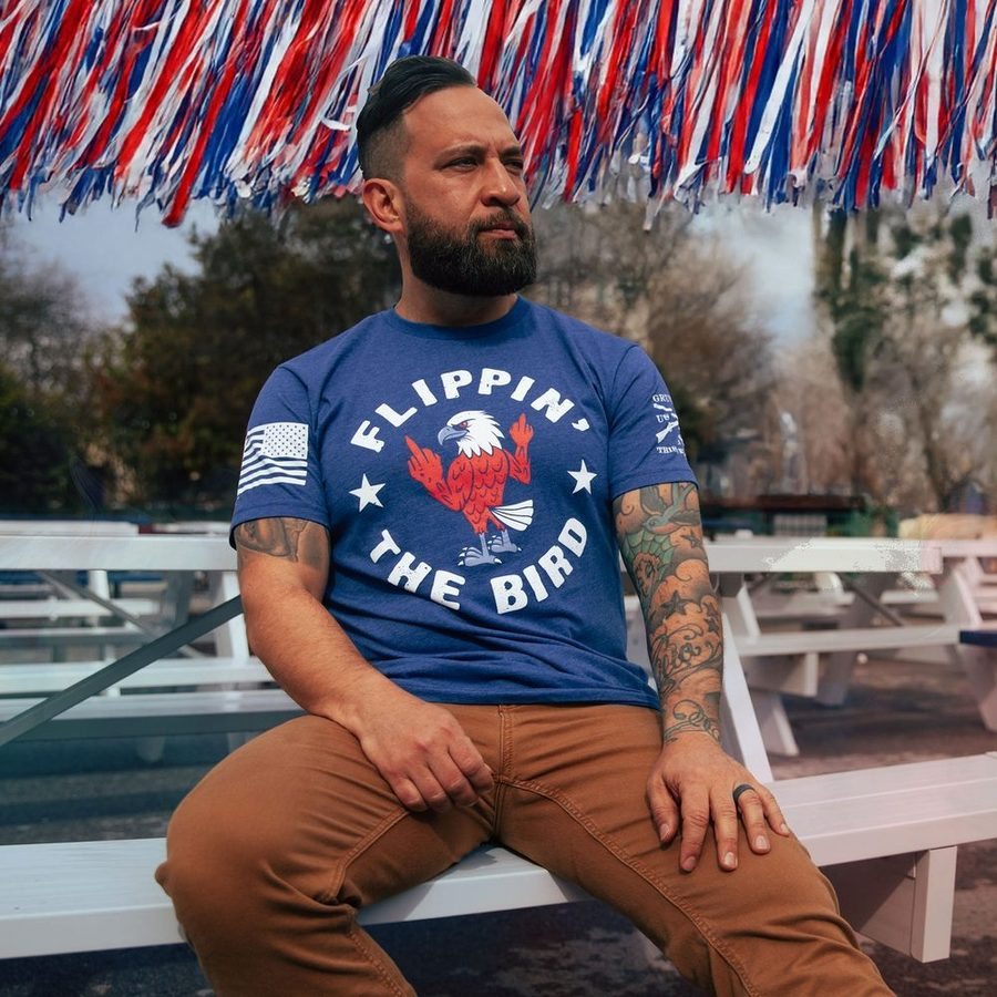 Grunt Style Tshirt - Flippin' The Bird T-Shirt - Royal