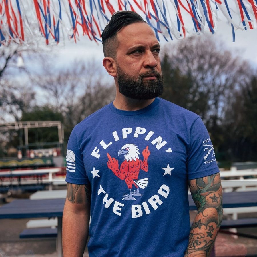 Grunt Style Tshirt - Flippin' The Bird T-Shirt - Royal