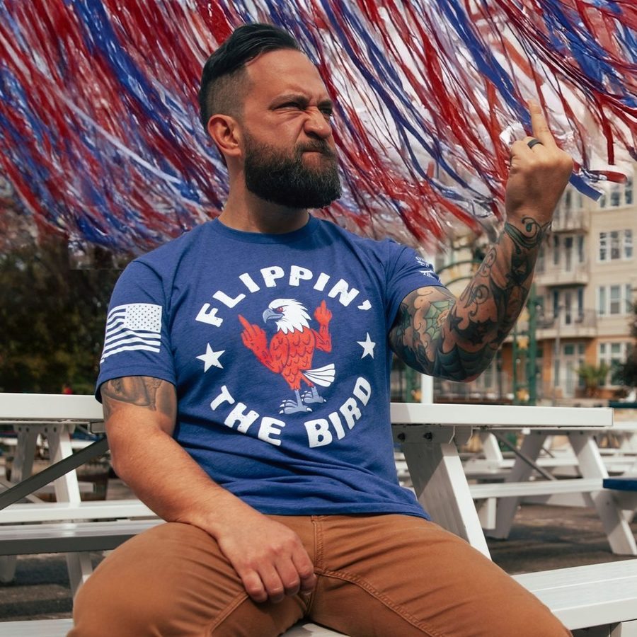 Grunt Style Tshirt - Flippin' The Bird T-Shirt - Royal