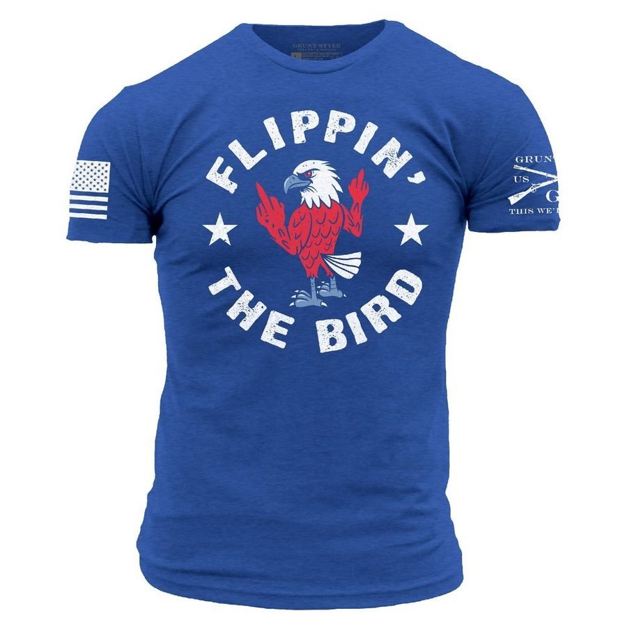 Grunt Style Tshirt - Flippin' The Bird T-Shirt - Royal