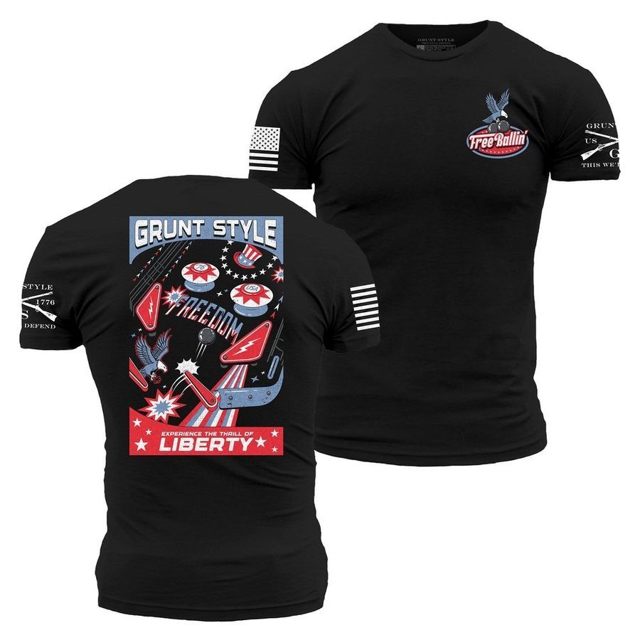 Grunt Style Tshirt - Free Ballin' T-Shirt - Black