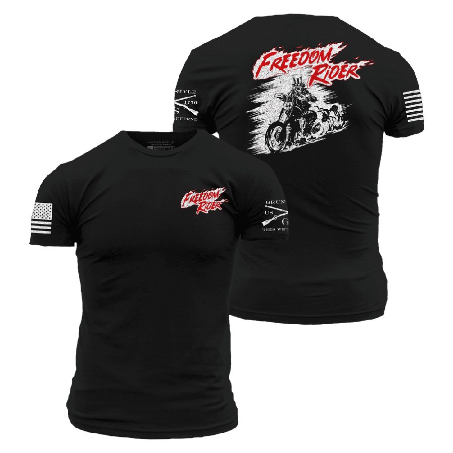 Grunt Style Tshirt - Freedom Rider T-Shirt - Black