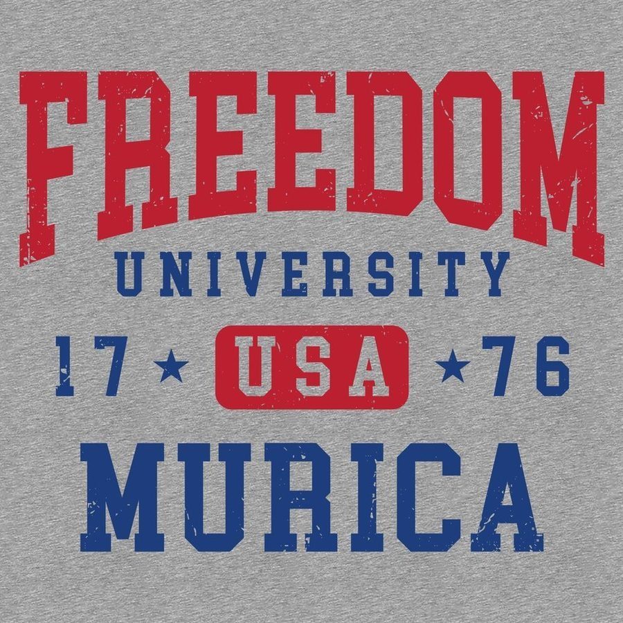 Grunt Style Tshirt - Freedom University T-Shirt - Dark Heather Gray