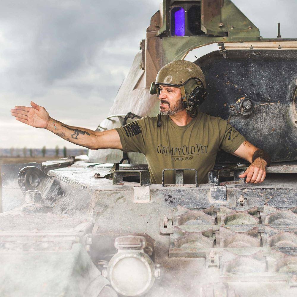 Grunt Style Tshirt - Grumpy Old Vet T-Shirt - Military Green