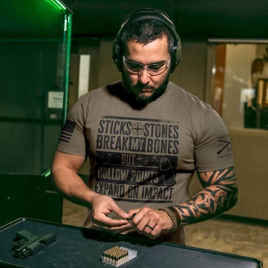Grunt Style Tshirt - Hollowpoint Reloaded T-Shirt - Military Green