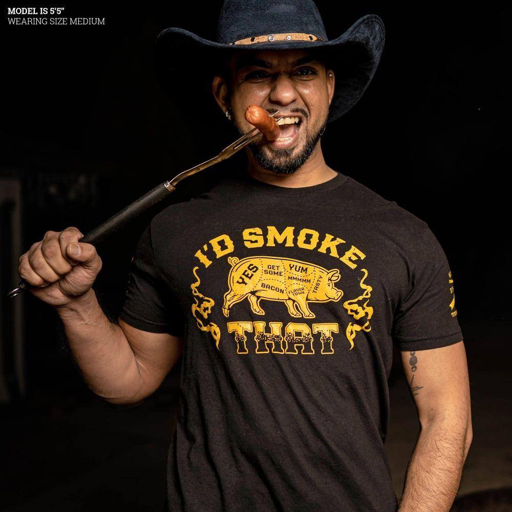 Grunt Style Tshirt - I'd Smoke That T-Shirt - Black