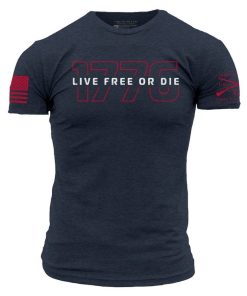 Grunt Style Tshirt - Live Free Or Die '76 T-Shirt - Midnight Navy 