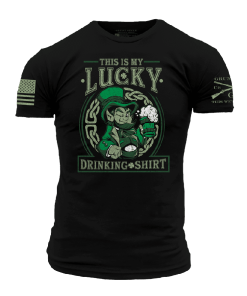 Grunt Style Tshirt - Lucky Drinking T-Shirt - Black 