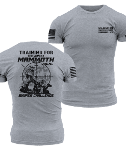 Grunt Style Tshirt - Mammoth Sniper Challenge 2025 Training T-Shirt - Dark Heather Gray 