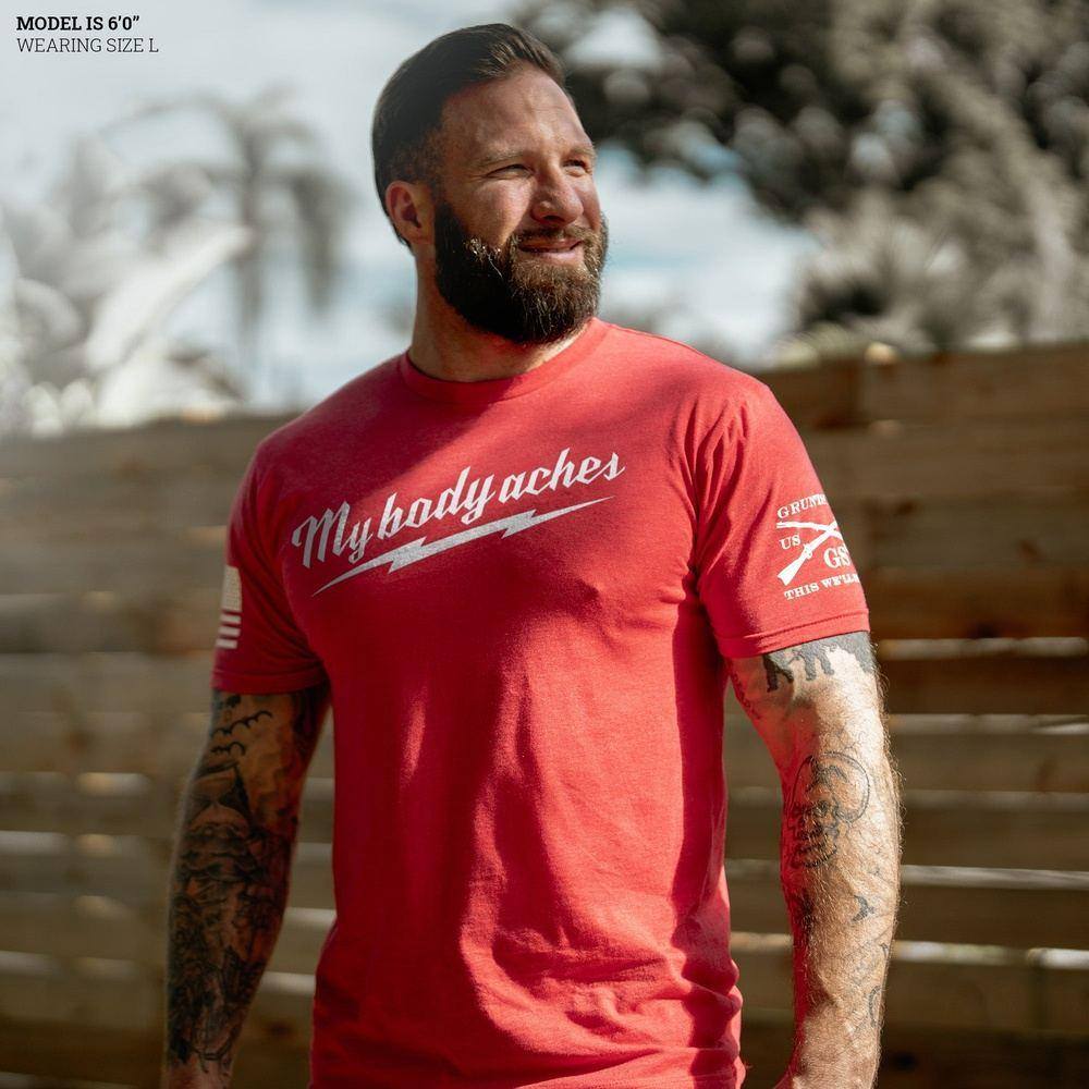 Grunt Style Tshirt - My Body Aches T-Shirt - Red