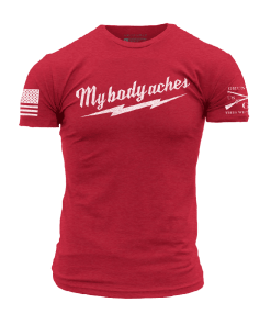 Grunt Style Tshirt - My Body Aches T-Shirt - Red 