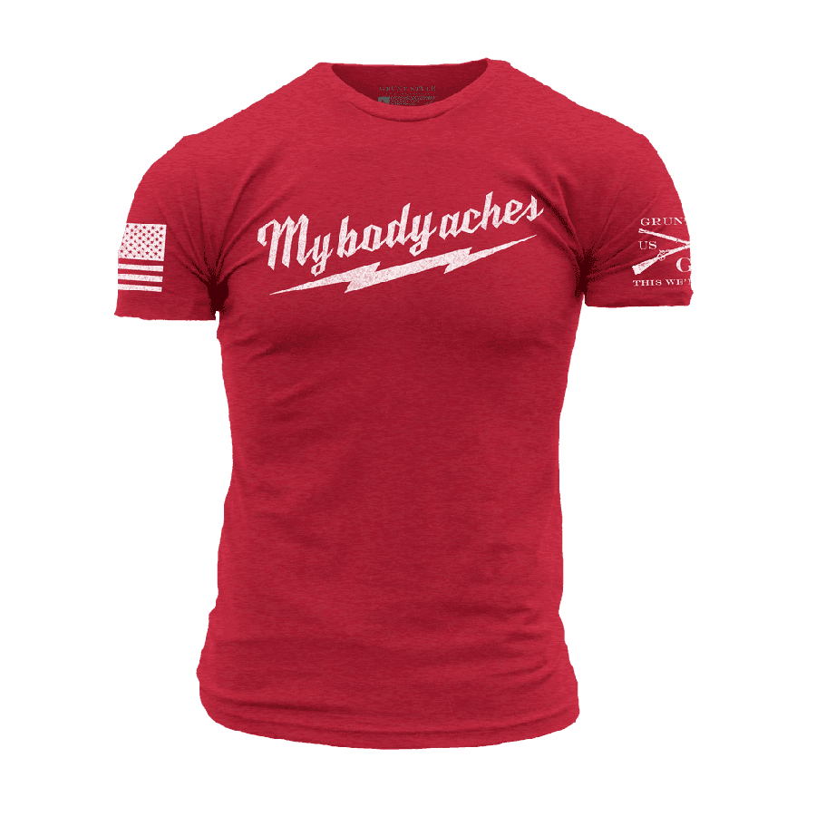 Grunt Style Tshirt - My Body Aches T-Shirt - Red