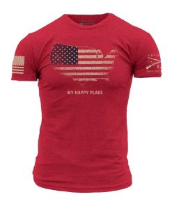 Grunt Style Tshirt - My Happy Place T-Shirt - Red 